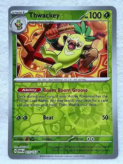 Thwackey 015/167 Reverse Holo Uncommon Twilight Masquerade Pokemon - Image 1
