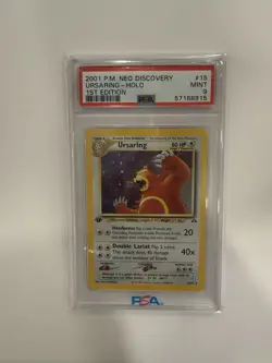 2001 POKEMON NEO DISCOVERY #15 URSARING-HOLO 1ST EDITION PSA 9 POP 315! - Image 1