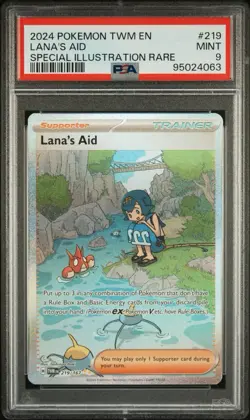 ‼2024 POKEMON TWM EN LANA'S AID SPECIAL ILLUSTRATION RARE PSA GRADE 9!💨 - Image 1