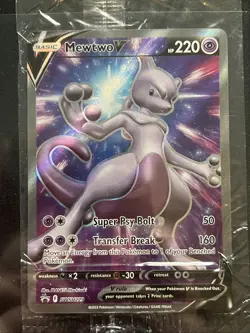 Pokemon TCG Mewtwo v SWSH229 Black Star Promo Foil ETB, Sealed, NM/M Condition - Image 1