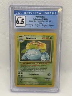 Pokemon Base Set 1999 Holo Starters: Venusaur, Charizard and Blastoise with case - Image 2