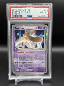 PSA 8 Deoxys ex (Defense Forme) Deoxys Holo Rare 99/107 Pokemon English 2005 NM - Image 1
