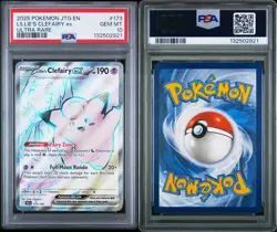 2025 POKEMON JTG EN-JOURNEY TOGETHER ULTRA RARE #173 LILLIE'S CLEFAIRY EX PSA 10 - Image 3