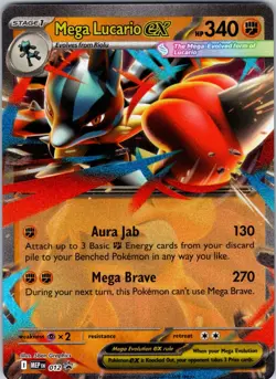 Mega Lucario ex - 012 ME: Mega Evolution Promo Pokemon NM Holo - Image 1