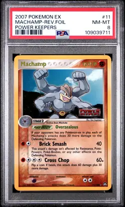 Machamp 11/108 PSA 8 Power Keepers Reverse Holo Pokemon 2007 - Image 1