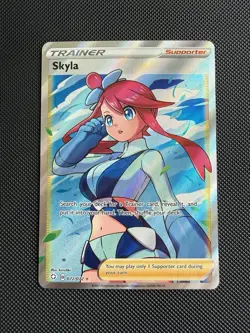 Pokemon Skyla 72/72 Full Art Trainer Ultra Rare – Shining Fates NM - Image 1