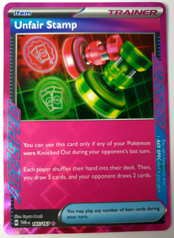 Unfair Stamp - Pokemon Twilight Masquerade - Ace Spec - NM 165 - Image 1