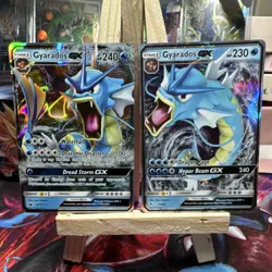 Pokemon TCG Gyarados GX Lot Nintendo Holo English 18/111 & 16/68 Pokemon Cards - Image 1