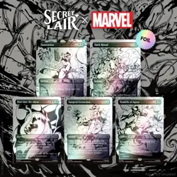 MTG Secret Lair Marvel's Spider-Man Venom Unleashed Inks Rainbow Foil Edition - Image 1