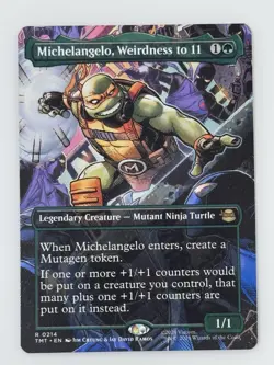 Michelangelo, Weirdness to 11 214 - NM Borderless - Teenage Mutant Ninja Turtles - Image 1