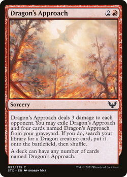 Dragon's Approach #97 (Damaged) Strixhaven STX Magic MTG - Image 1