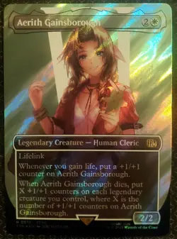 Aerith Gainsborough (Borderless) (Surge Foil) Final Fantasy Foil - Image 1