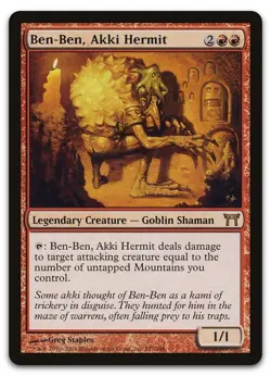 Ben-Ben, Akki Hermit #157 (LP) Champions of Kamigawa CHK Magic MTG - Image 1
