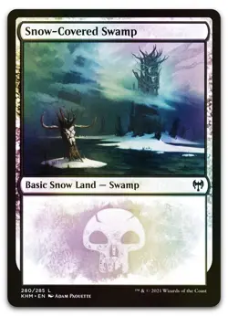 Snow-Covered Swamp (280) #280 (Foil) (LP) Kaldheim KHM Magic MTG - Image 1
