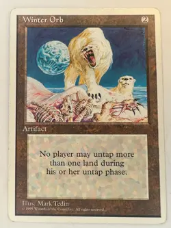 MTG Winter Orb 4th Edition 4ED Rare Colorless Artifact Cant Untap Land LP Magic - Image 1