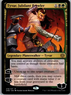 Tyvar, Jubilant Brawler R Phyrexia: All Will Be One 218 NM Normal - Image 1