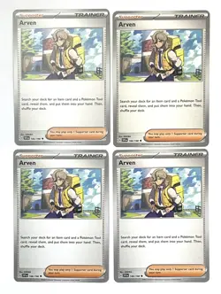 4x Arven 166/198 Sv01: Scarlet & Violet Base Set - Pokemon TCG NM Near Mint - Image 1