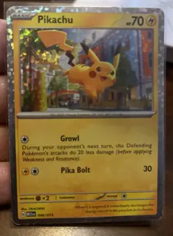 Pokemon TCG Pikachu Holo Pokemon Card 006/015 2023 - Image 1
