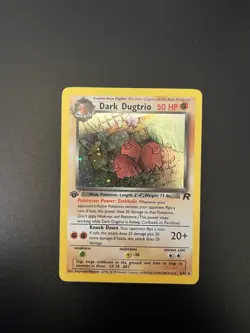 Pokemon Dark Dugtrio Holo Rare 1st Edition 6/82 MINT NEAR PERFECT - Image 1