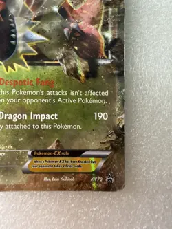 Pokemon Tyrantrum EX XY70 Promo Holo Dragon Type XY Set HP 180 Card - Image 3