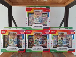 4 Pokemon First Partner Illustration Collection Series 1 - FACTORY SEALED - Image 1