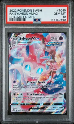 Pokemon TCG Sylveon VMAX TG15/TG30 Brilliant Stars PSA 10 - Image 1