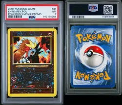 Entei Pokemon TCG Wizards Black Star Promos 34 Holo SWIRL PSA Slab - Image 5