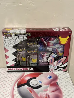 NEW-Pokemon Celebrations Dark Sylveon V Collection Box- SEALED- Evolving Skies - Image 1