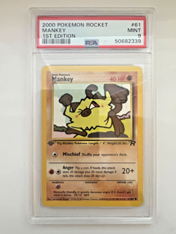 Pokemon -1st Edition Team Rocket Mankey #61 - PSA 9 - MINT - Image 3