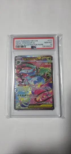 Mega Venusaur ex - Pokemon Mega Evolution Special Illustration Rare 177 - PSA 10 - Image 1
