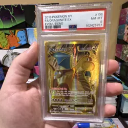 Pokemon TCG Dragonite EX 106/108 Evolutions Full Art Ultra Rare Holo PSA 8 - Image 1