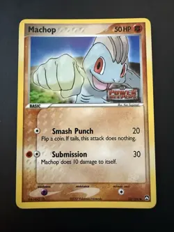 Pokemon TCG Power Keepers Machop 53/108 Stamped Reverse Holo Near Mint - Image 1