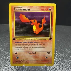 Pokemon Team Rocket Charmander #50/82 1st Edition - Image 1