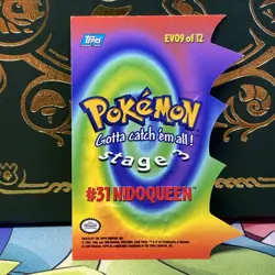 Pokemon Topps Nidoqueen #31 Die Cut EV09 Of 12 NM - Image 2