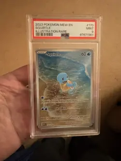 Pokemon 2023 Squirtle Illustration Rare Holo 170/165 PSA 9 Scarlet & Violet - Image 1