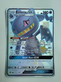 Pokemon TCG Banette GX Hidden Fates Sv61/Sv94 Holo Full Art - Image 1