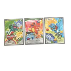 Pokemon First Partner Illustration Collection MEP Bulbasaur Charmander Squirtle - Image 1