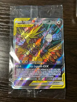 Pokemon Moltres Zapdos & Articuno GX SM210 Sealed Black Star Promo Full Art NM - Image 1