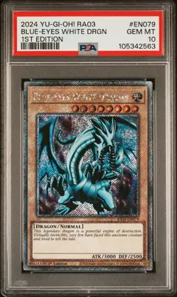 2024 YU-GI-OH! RA03-QUARTER CENTURY BONANZA 1ST ED BLUE-EYES WHITE DRAGON PSA 10 - Image 1