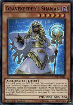 Gravekeeper's Shaman EU 1st Ed Super Rare MP14-EN214 Yu-Gi-Oh! - Image 1
