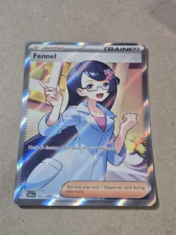 Pokemon TCG Fennel Full Art Trainer Supporter Holo 162/086 Card Stock Card - Image 1