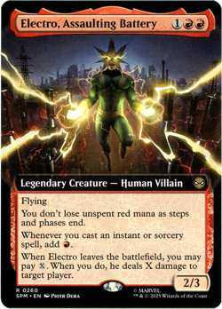 Electro, Assaulting Battery (Extended Art) - 0260 - Marvel's Spider-Man MTG NM/M - Image 1