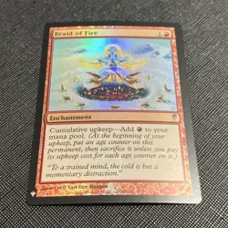 Magic: The Gathering Braid of Fire Rare Red Foil Enchantment The List English - Image 1