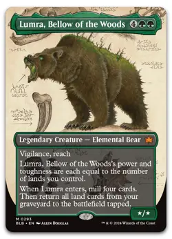 Lumra, Bellow of the Woods (Borderless) (0293) #293 NM Bloomburrow BLB Magic MTG - Image 1