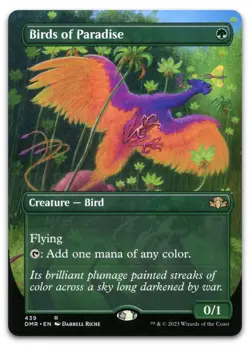 Birds of Paradise (Borderless) #439 (NM) Dominaria Remastered DMR Magic MTG - Image 1