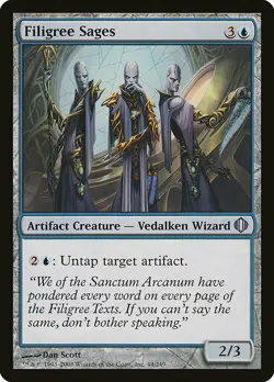 1x Filigree Sages - NM English MTG - Shards of Alara - Image 1