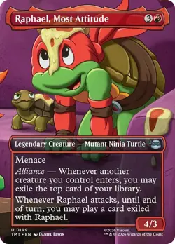 Raphael, Most Attitude (Borderless) [TMNT] MTG - Image 1