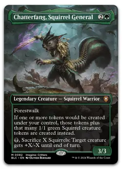 Chatterfang, Squirrel General (Borderless) #82 (NM) Bloomburrow BLC Magic MTG - Image 1