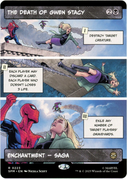 The Death of Gwen Stacy (Borderless) - 0223 - Marvel's Spider-Man MTG - NM/M - Image 1