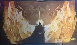 Game Knights Playmat TCG (Gold Foil Lines) - Image 1